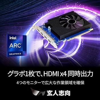 Intel Arc A310グラフィックボードSA310E-4Gグラボ新品未開封 SA310E-4G Intel Arc A310搭載グラフィックボード SA310E-4G 1個